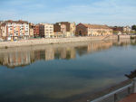 Looking across the Ebro to the market
