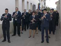 Band outside the Ajuntamente (Village Hall)